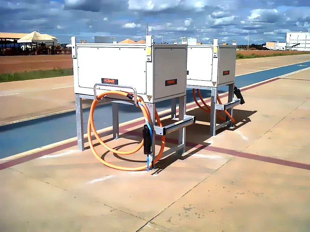 400 Hz ground power unit (GPU) installed on the apron of an airport in Brazil