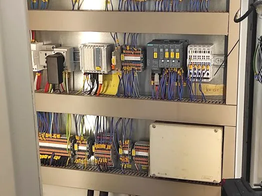 Modernized electrical panel with tidy wiring and new components