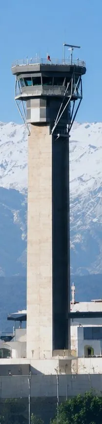 Airport control tower in Chile