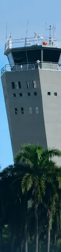 Airport control tower in Colombia