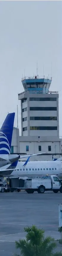Airport control tower in Panama
